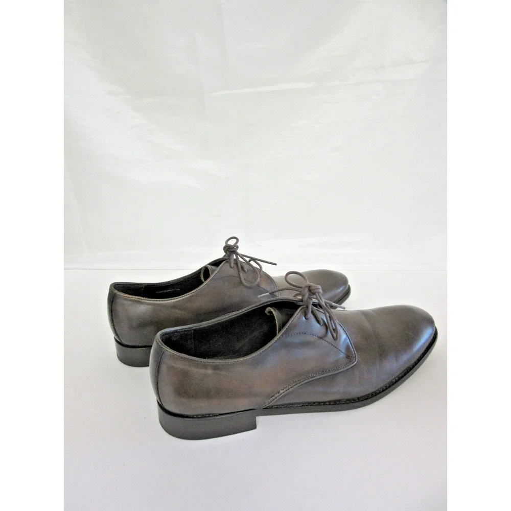 JOHN VARVATOS Brown Leather Lace Up 12M Preowned Excellent Soles Dress Shoes